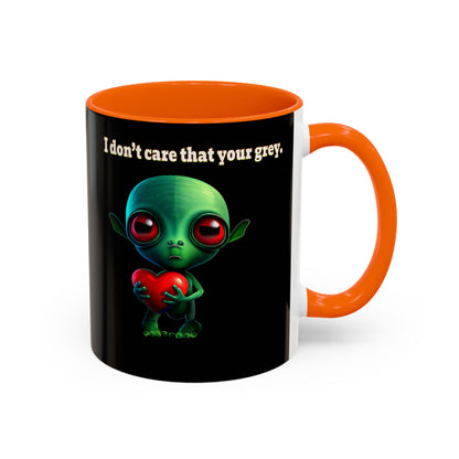 I don't care that your grey - Accent Mug (black)