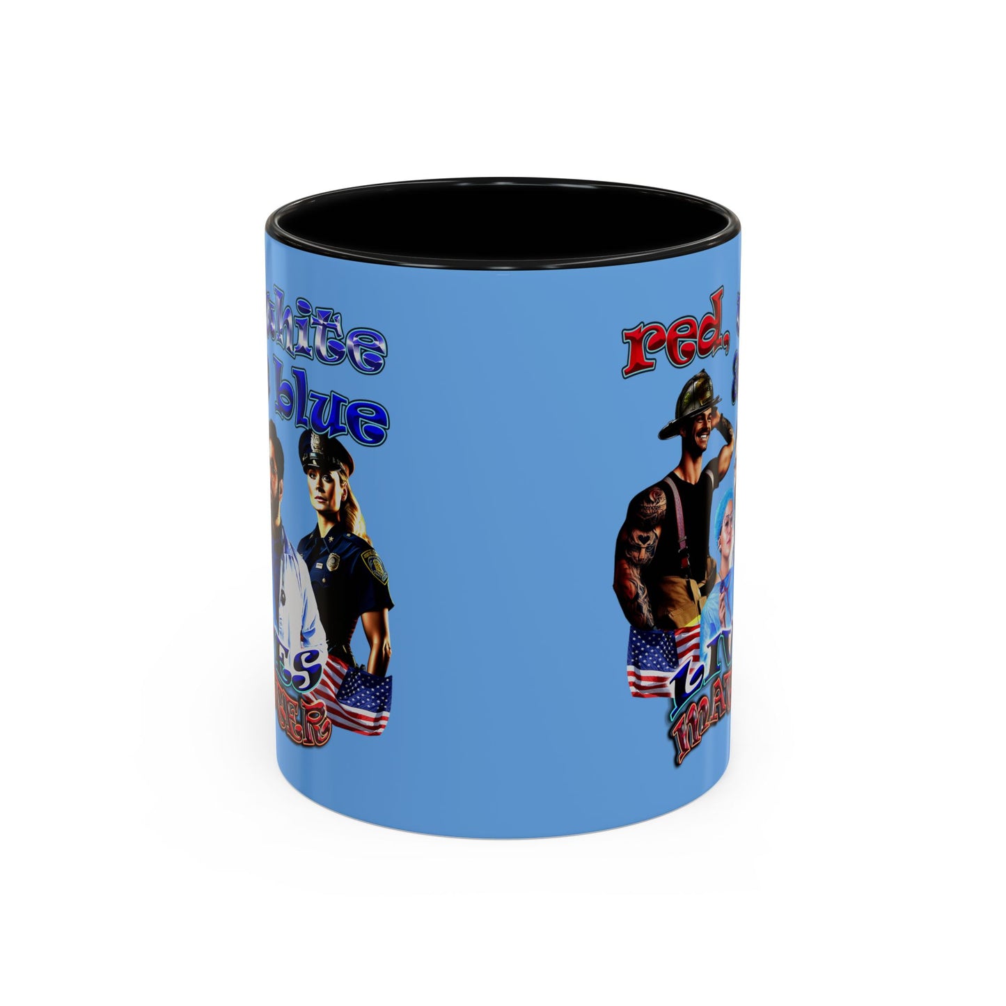 rw&b lives matter - Accent Mug (light blue)