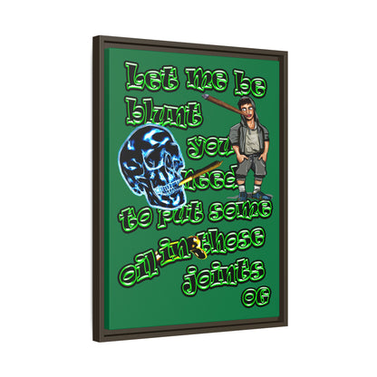 og - framed canvas art (dark green)
