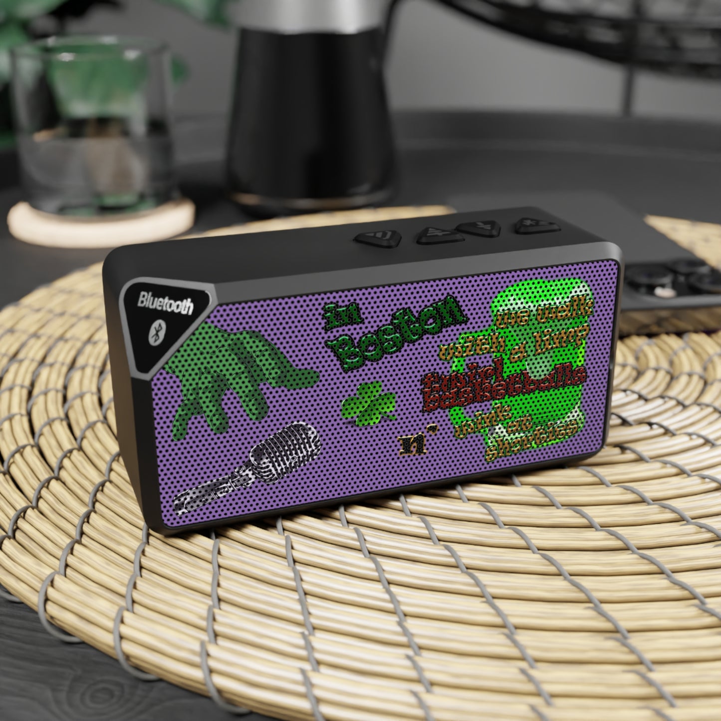celtics logo - Jabba Bluetooth Speaker (light purple)