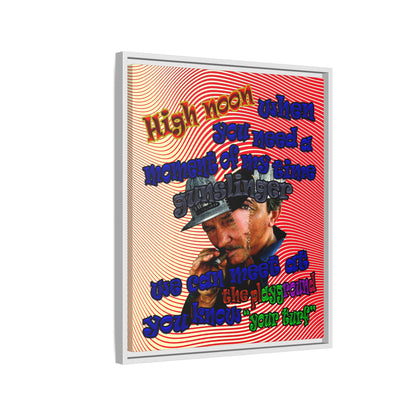 high noon - framed canvas art (yellow-orange wave)