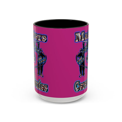 em cee squared - Accent Mug (pink)