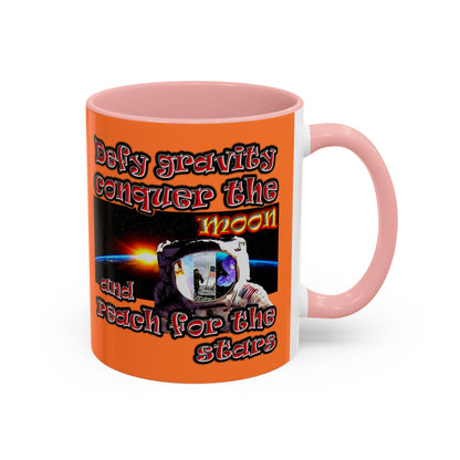 defy conquer reach - Accent Mug (crusta)