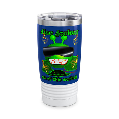 disc jockey - Ringneck Tumbler, 20oz (dark blue)