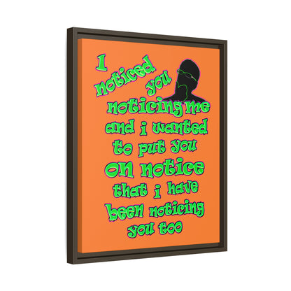 noticed you noticing - framed canvas art (crusta)