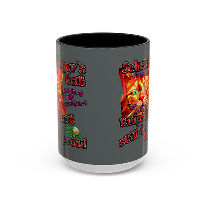 schrodinger's cat - Accent Mug (dark grey)