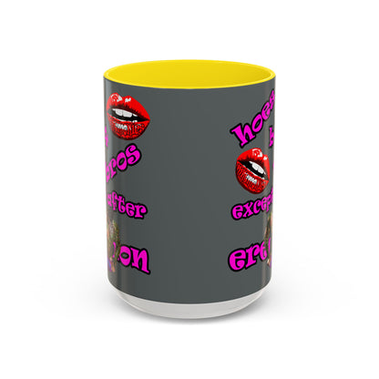 hoes b4 bros - Accent Mug (dark grey)