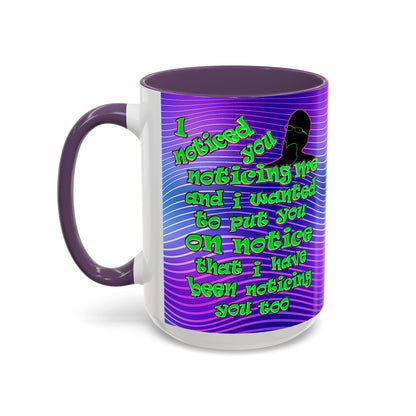 noticed you noticing - Accent Mug (purple wave)