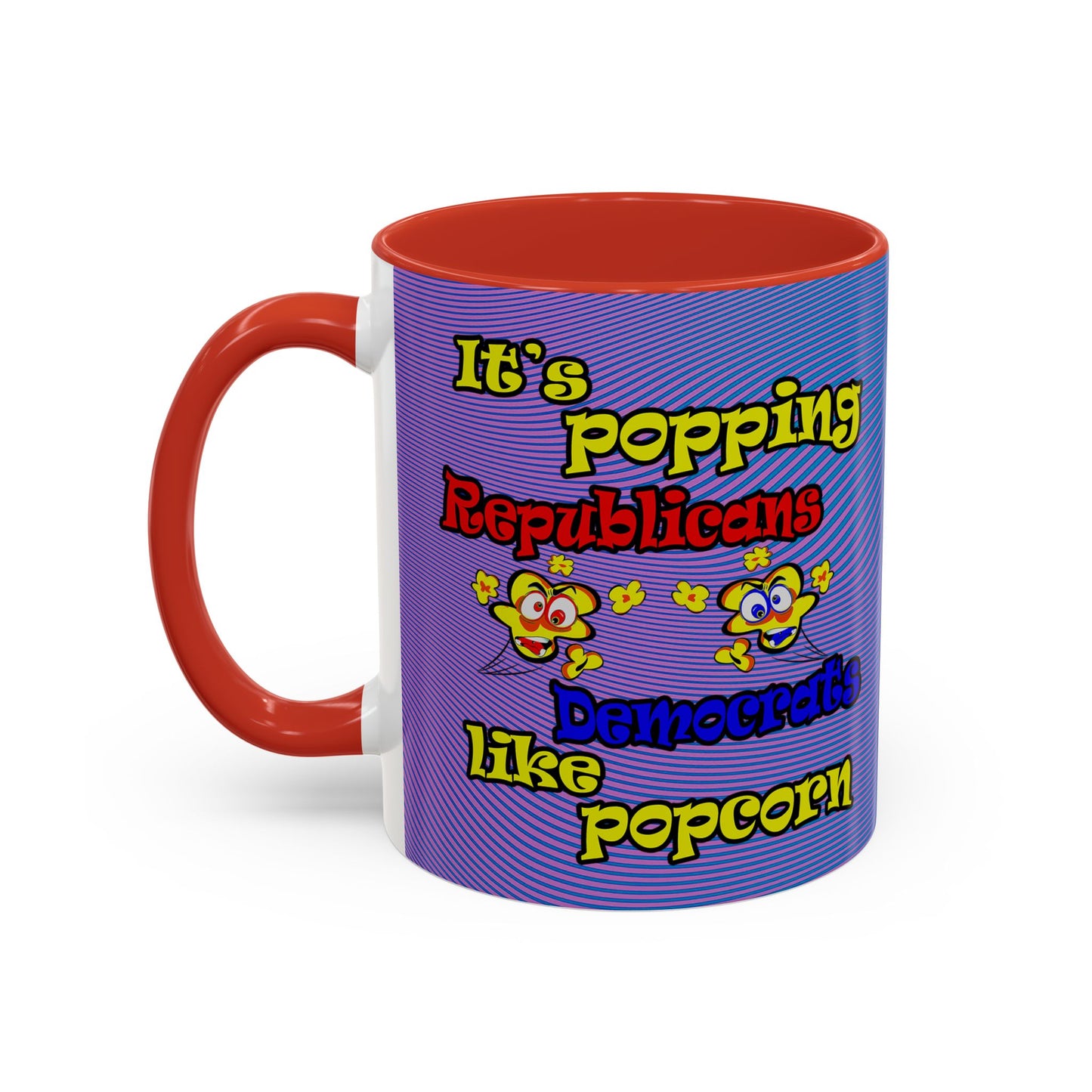 popping like popcorn - Accent Mug (light blue-purple wave)