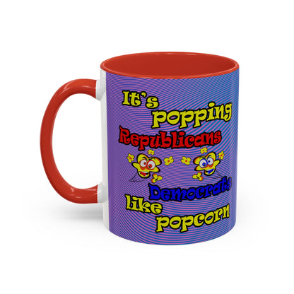 popping like popcorn - Accent Mug (light blue-purple wave)