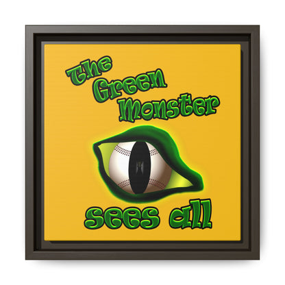 green monster - framed canvas art (yellow)