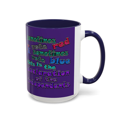 declaration of the independents - Accent Mug (purple)