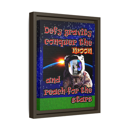 defy conquer reach - framed canvas art ('snoops' background)