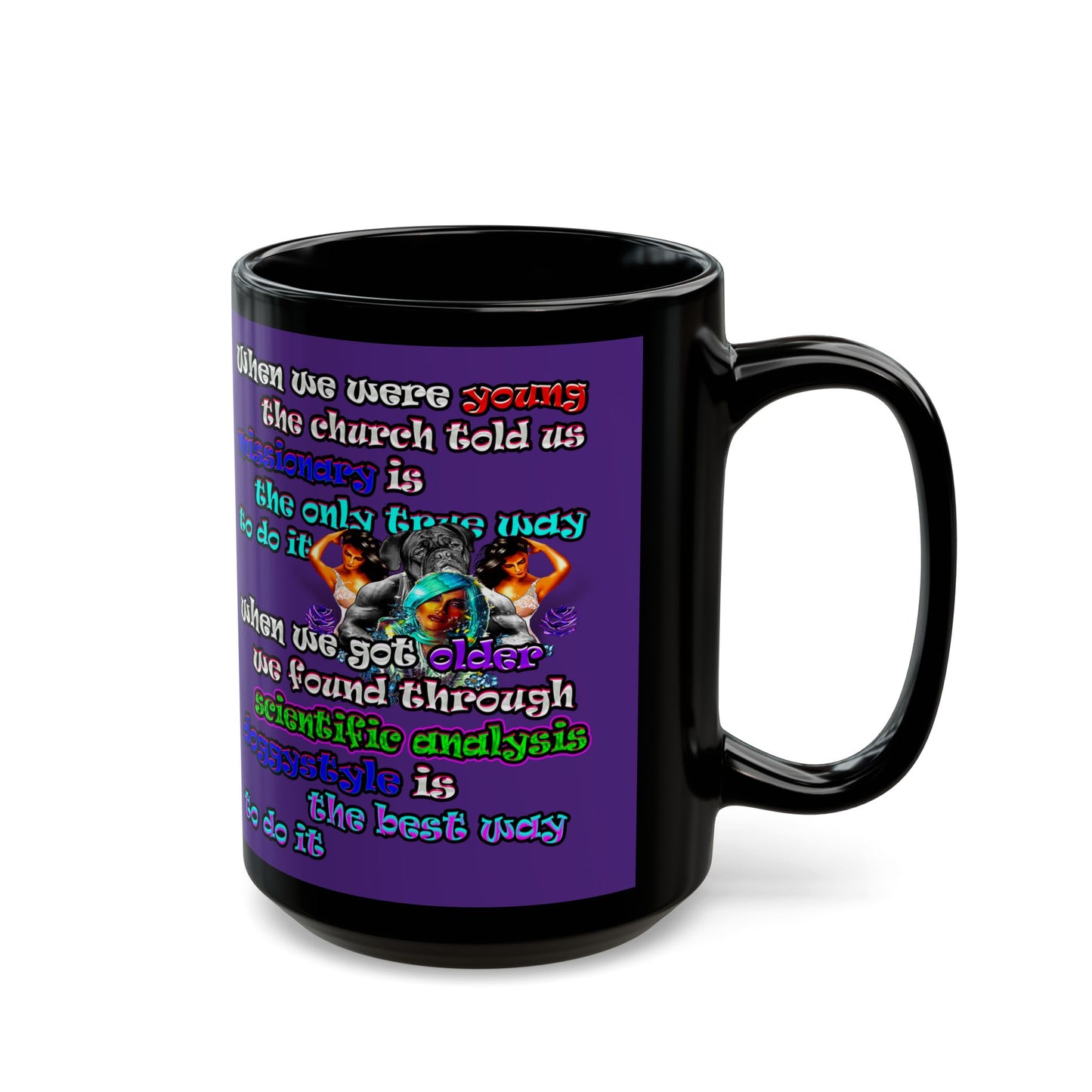 doggystyle - Black Mug (purple)