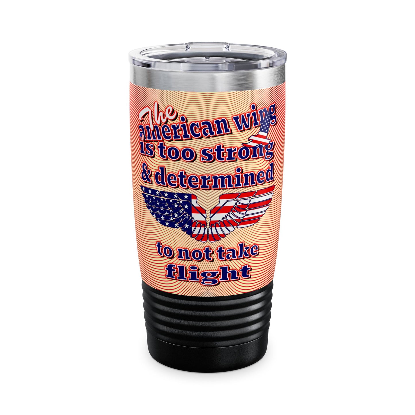 american wing - Ringneck Tumbler, 20oz (yellow-orange wave)
