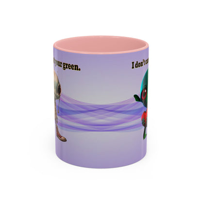I don't care that your grey - Accent Mug (light blue-pink wave)