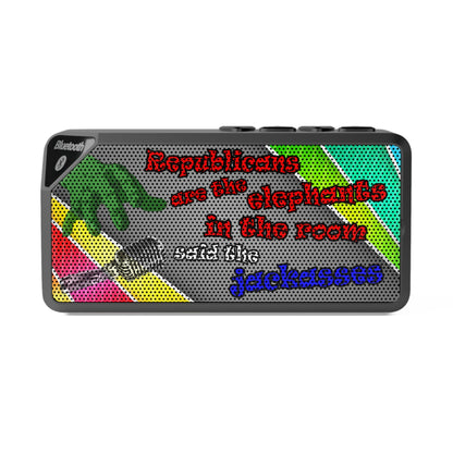 donkeys and elephants - Jabba Bluetooth Speaker (rainbow split)