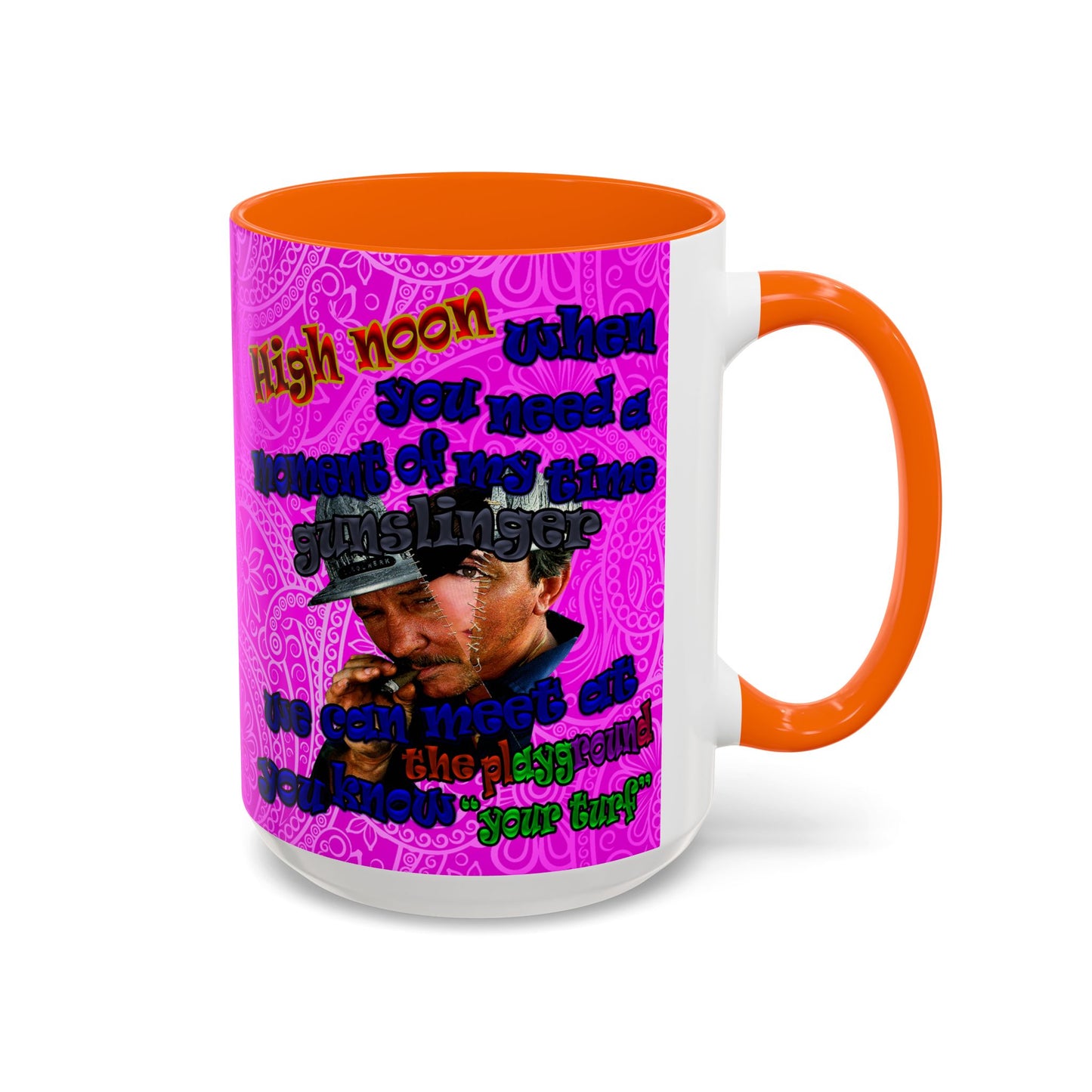 high noon - Accent Mug (pink swirl)