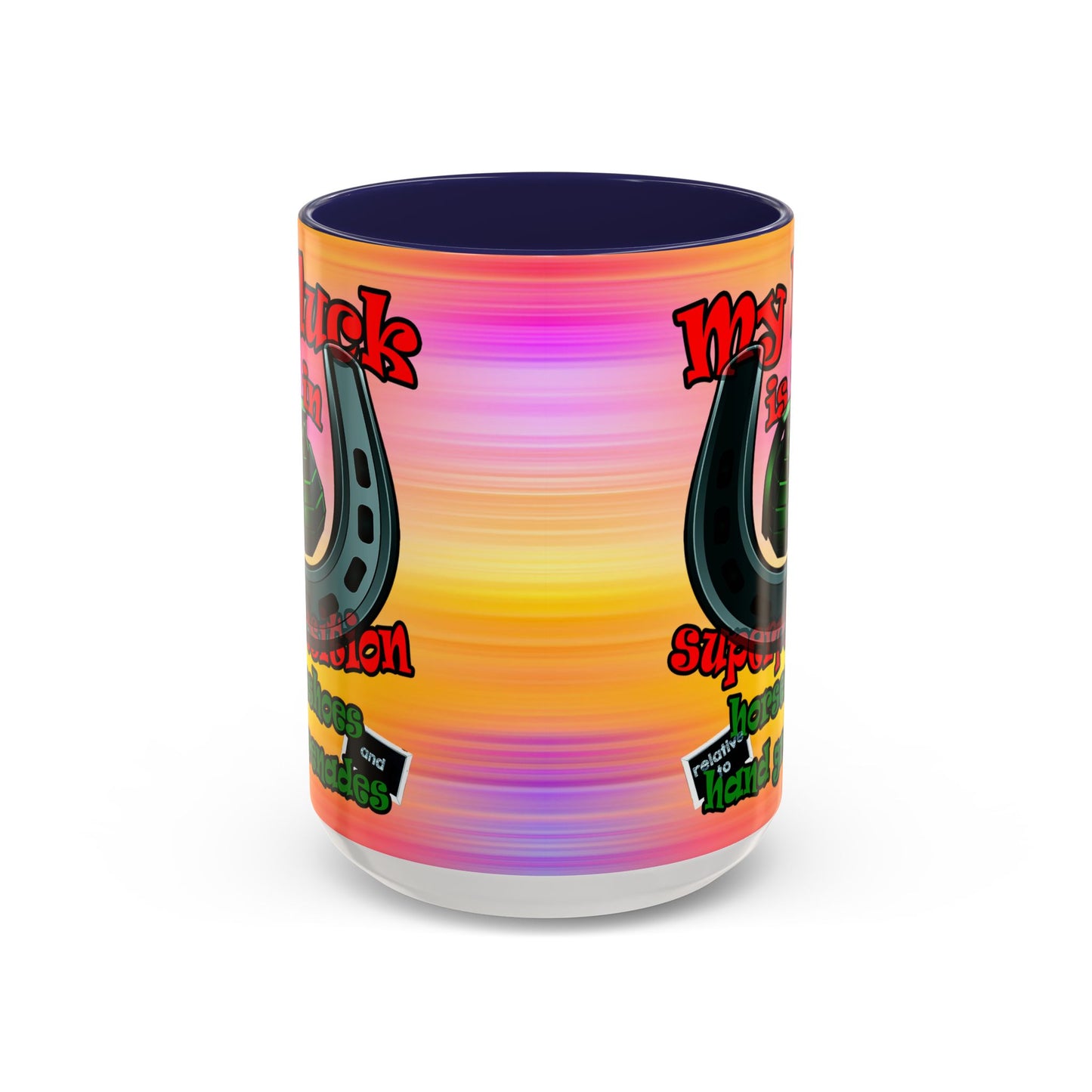 my luck - Accent Mug (color blur)