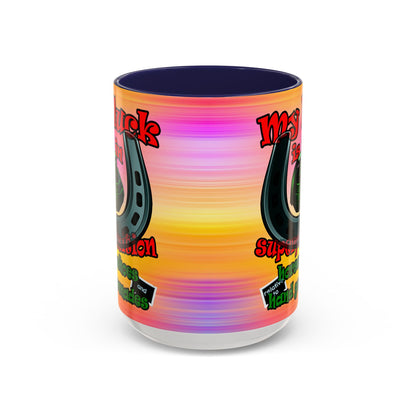 my luck - Accent Mug (color blur)