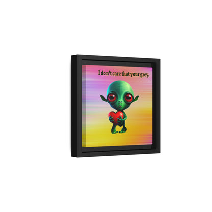 I don't care that your grey - framed canvas art (color blur)