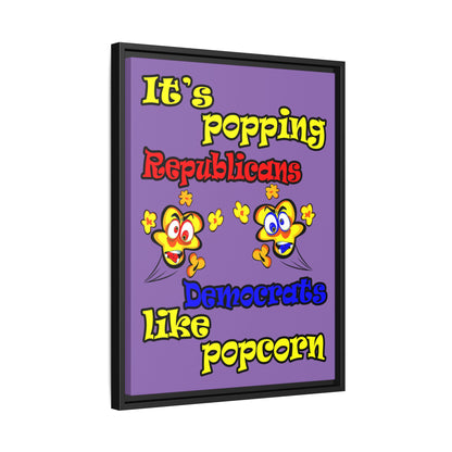 popping like popcorn - framed canvas art (light purple)