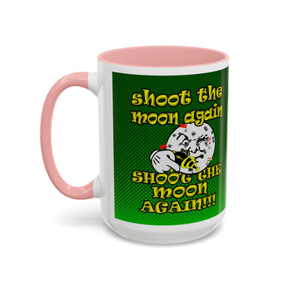 shoot the moon again - Accent Mug (logo green)