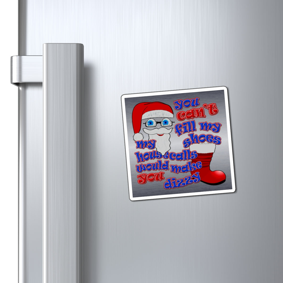 santa's shoes - Magnets - (brushed nickel)
