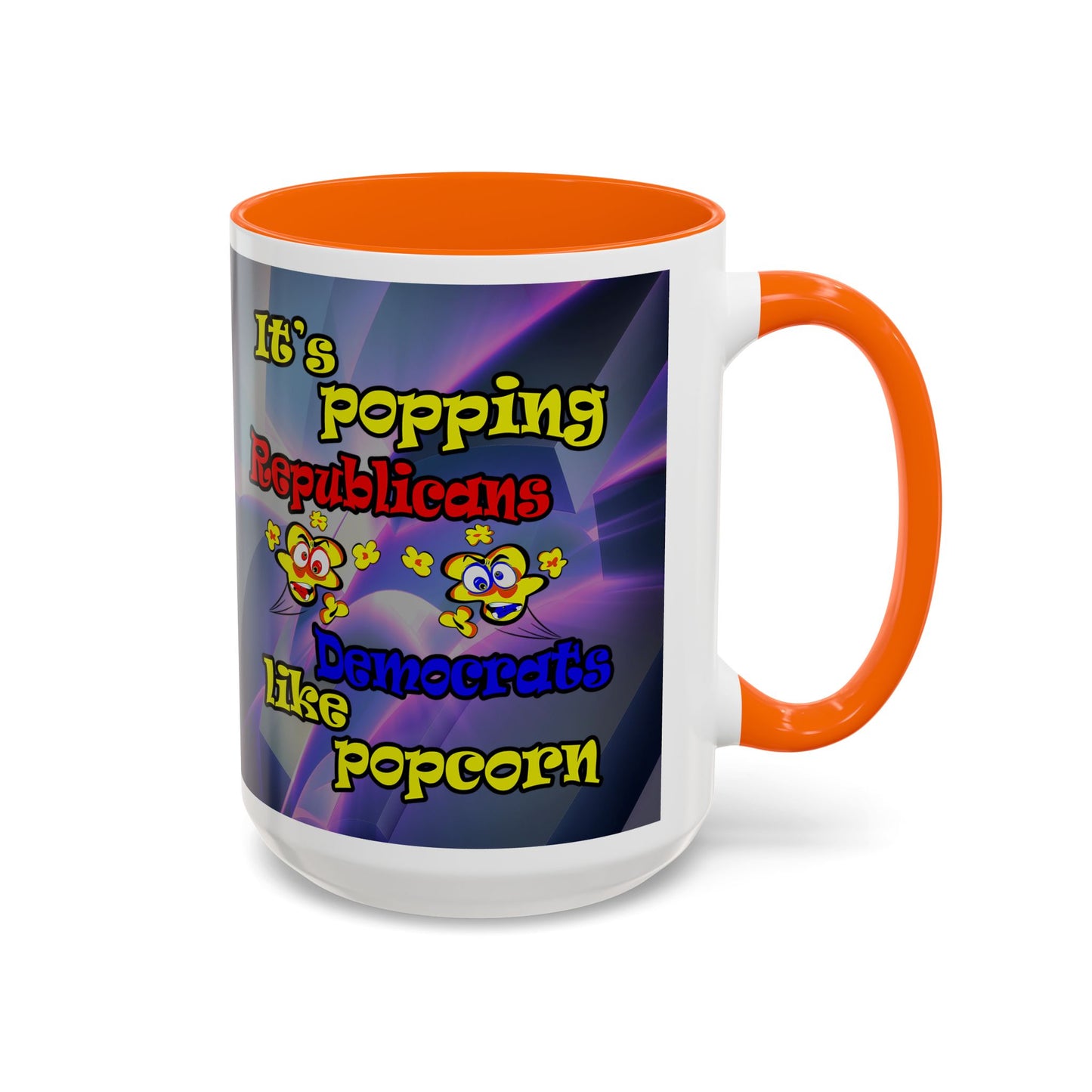 popping like popcorn - Accent Mug (grey-pink wave)