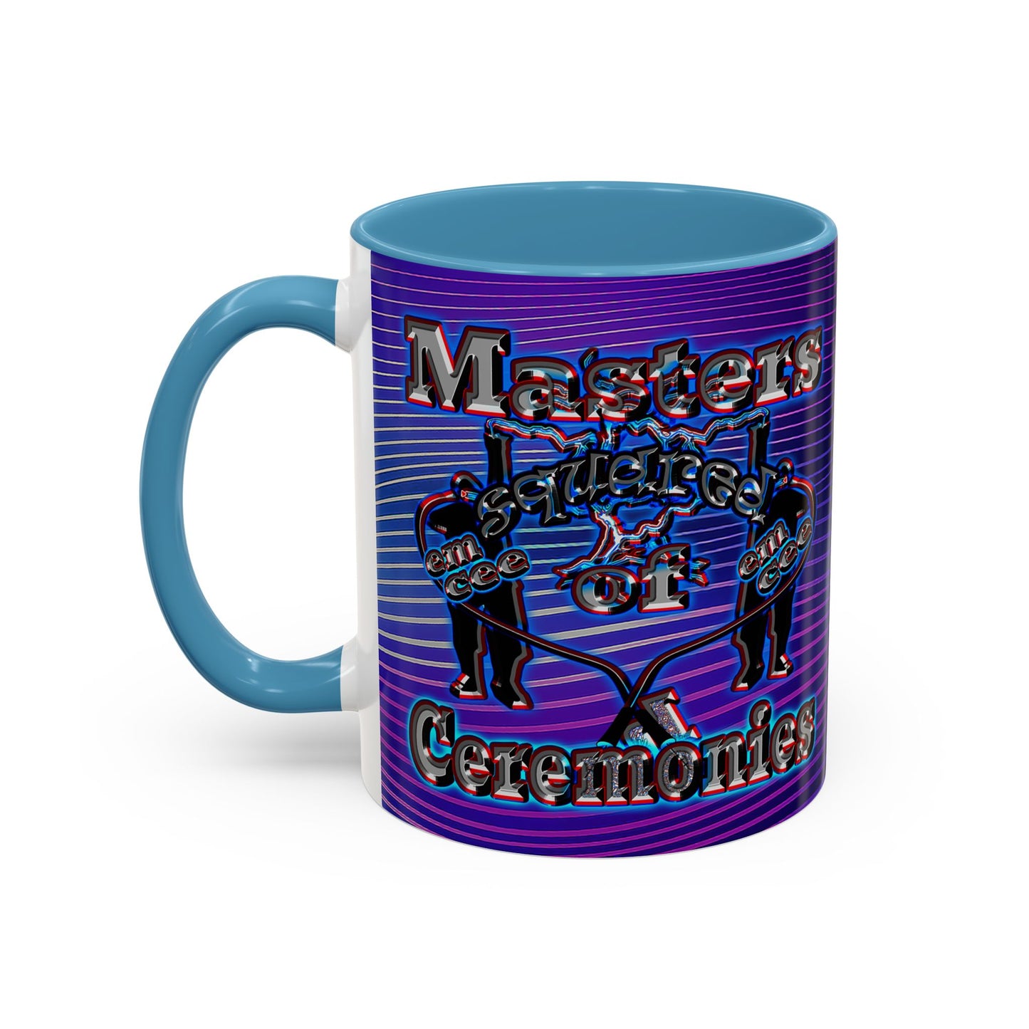 em cee squared - Accent Mug (purple wave)