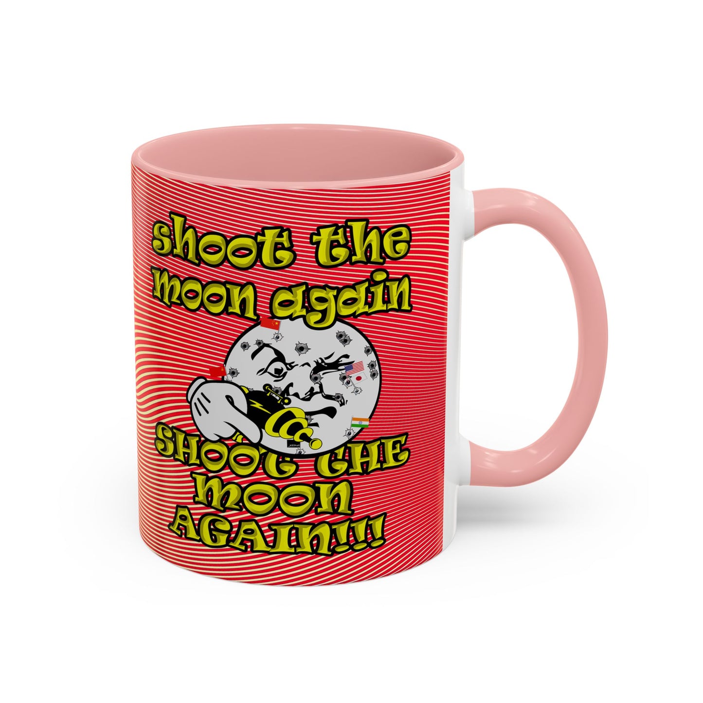 shoot the moon again - Accent Mug (yellow-orange wave)