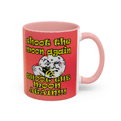 shoot the moon again - Accent Mug (yellow-orange wave)