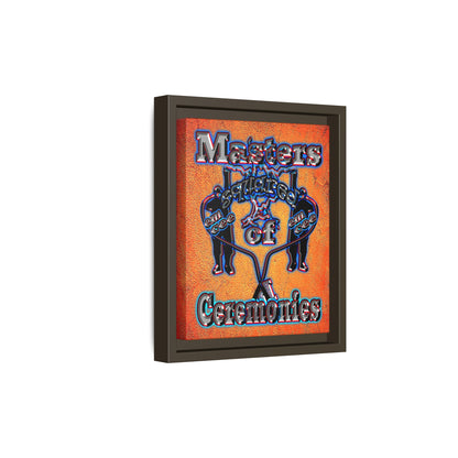 em cee squared - framed canvas art (burnt orange)