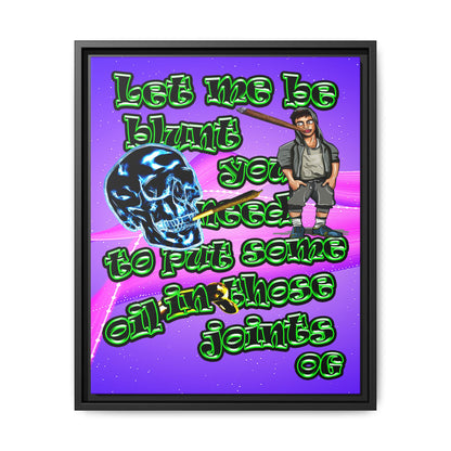 og - framed canvas art (purple-pink wave)