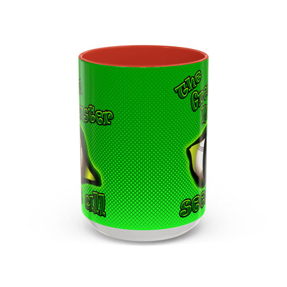 green monster - Accent Mug (logo green)
