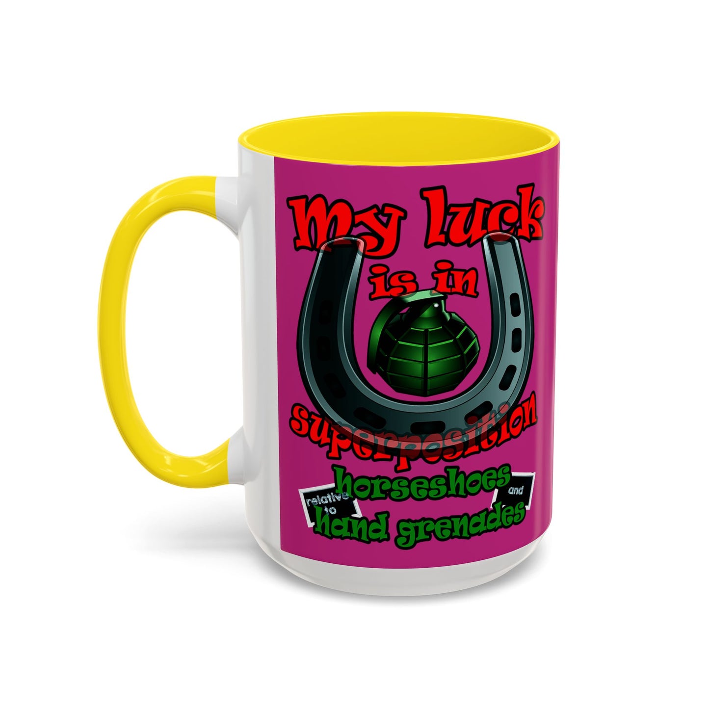 my luck - Accent Mug (pink)