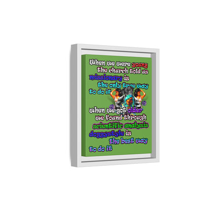 doggystyle - framed canvas art (green)