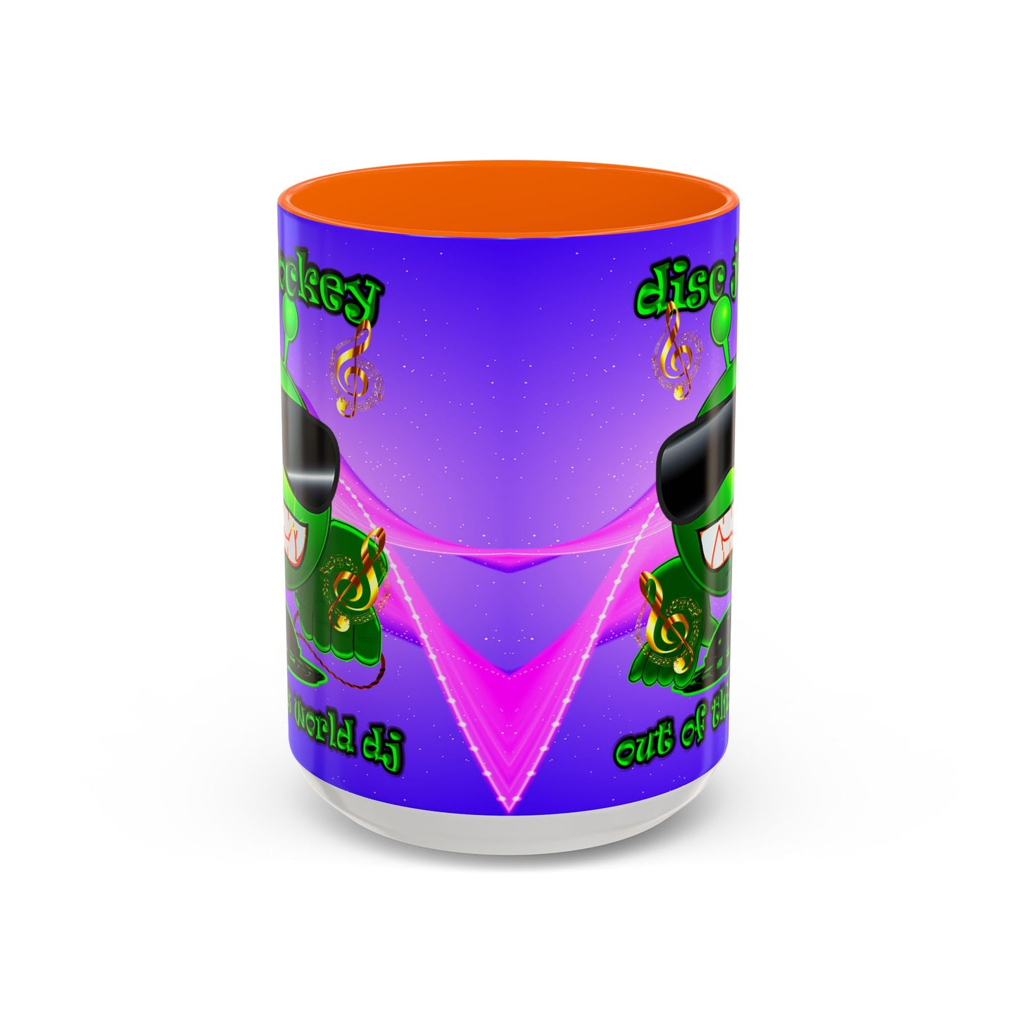 disc jockey - Accent Mug (purple-pink wave)