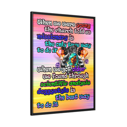 doggystyle - framed canvas art (color blur)