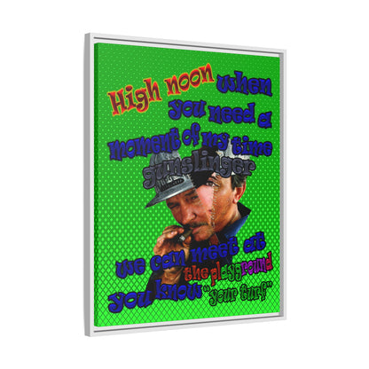 high noon - framed canvas art (logo green)