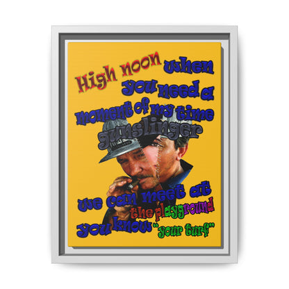high noon - framed canvas art (yellow)