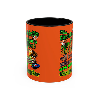 christmas spirits of boston - Accent Mug (orange)