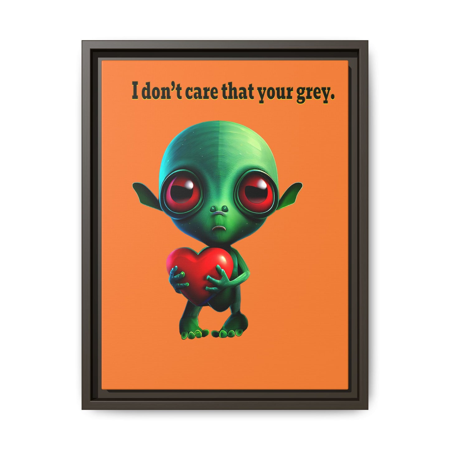 I don't care that your grey - framed canvas art (crusta)