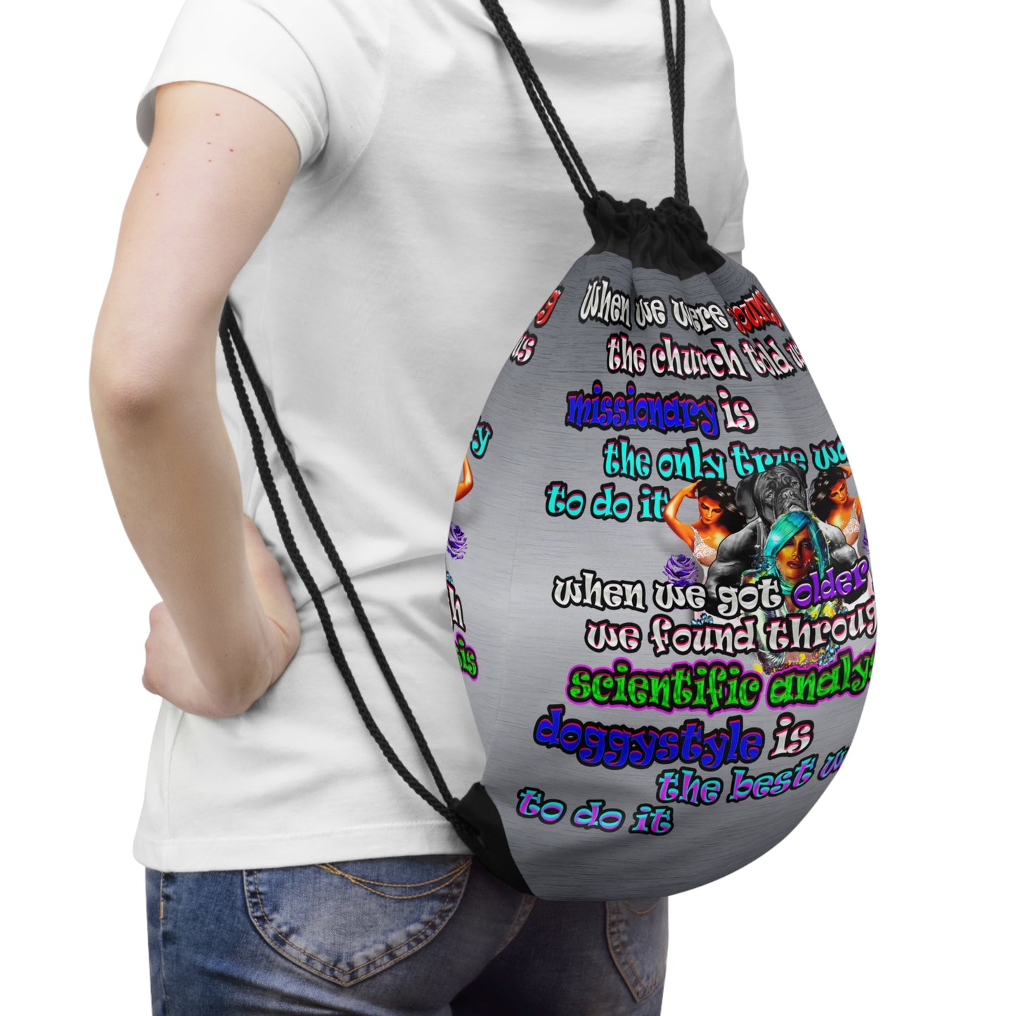 doggystyle - Drawstring Bag (brushed nickel)