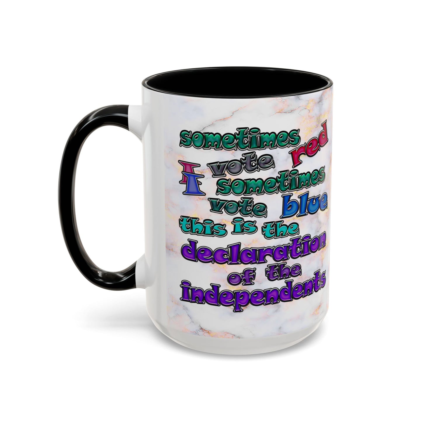 declaration of the independents - Accent Mug (white marble)