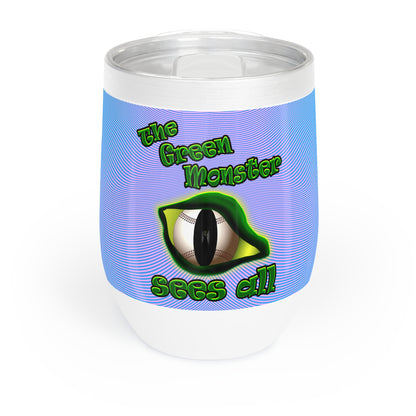 green monster - Chill Wine Tumbler (light blue-purple wave)