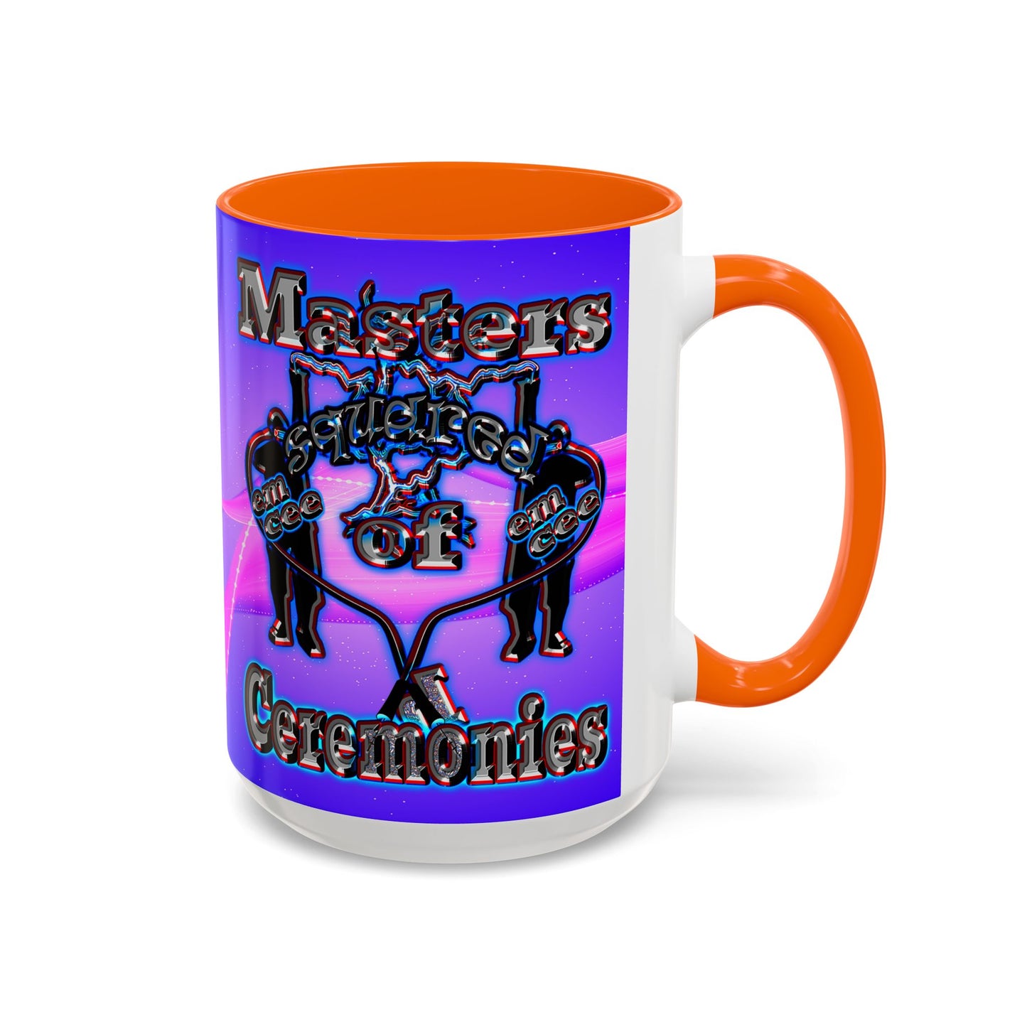 em cee squared - Accent Mug (purple-pink wave)