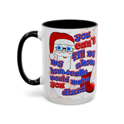 santa's shoes - Accent Mug (white marble)