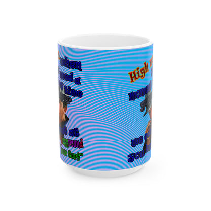 high noon - White Mug (light blue-purple wave)