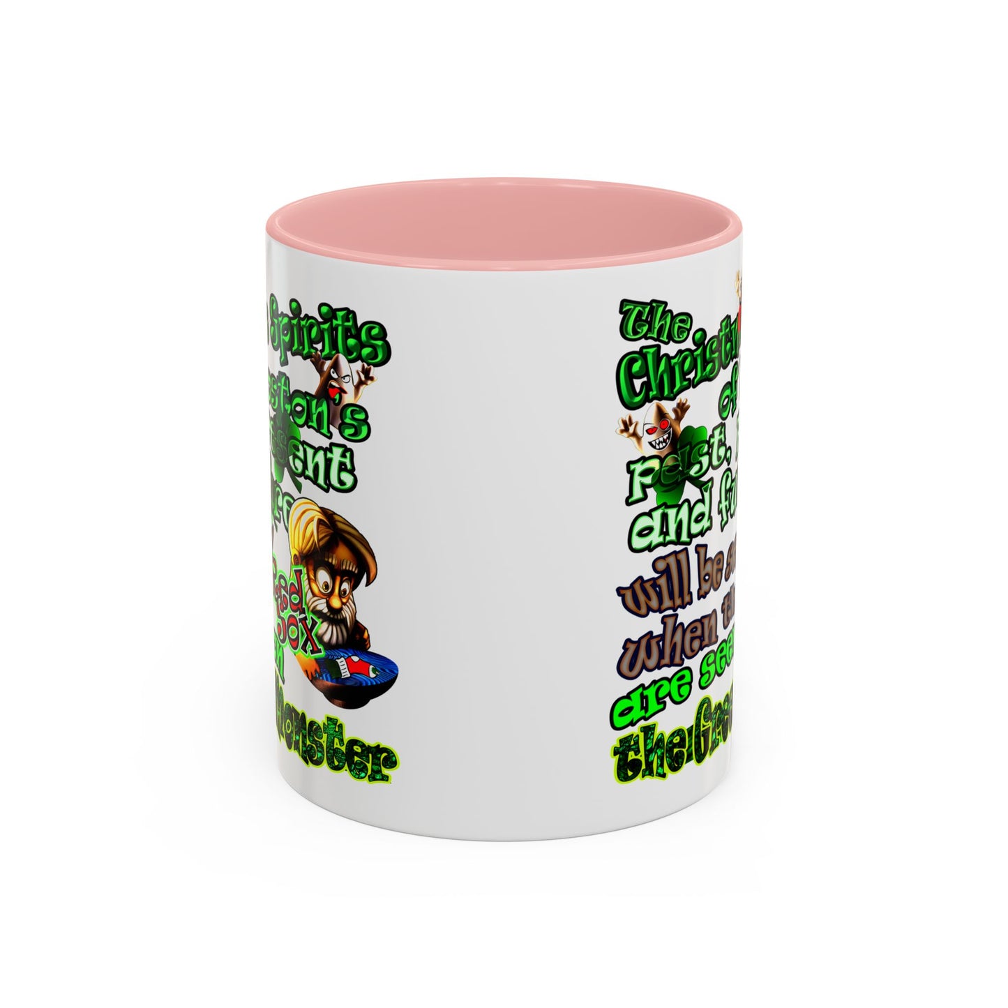 christmas spirits of boston - Accent Mug (white)